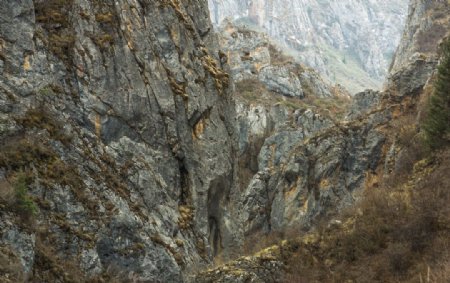 郎木寺大峡谷山石崖壁图片