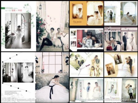 2013年最新温暖一生跨页婚纱模板素材图片