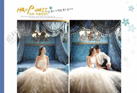 宫廷风格韩式婚纱PSD模板图片