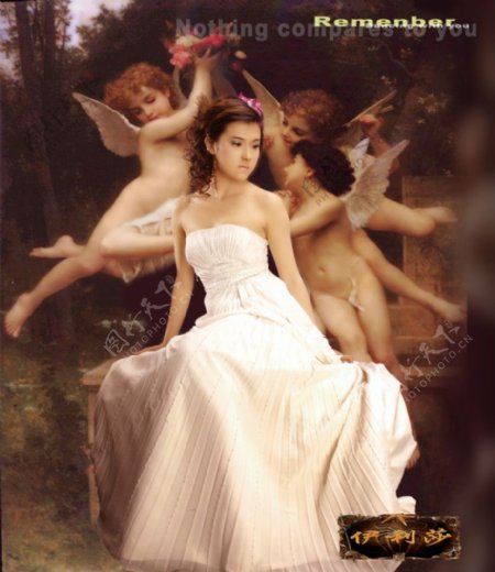 伊利莎婚纱模板24寸放大版图片