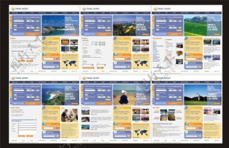 欧美旅游网页模版图片