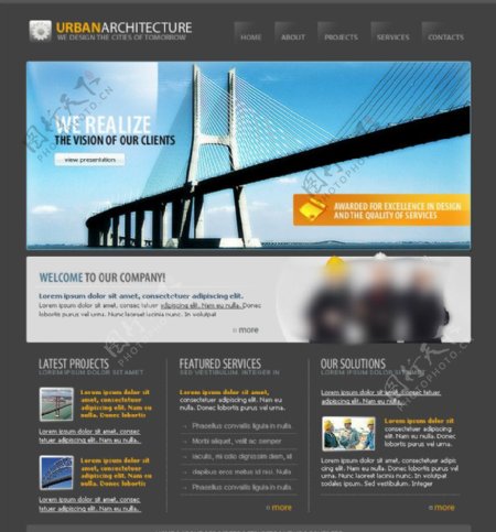 建筑公司网站模板图片