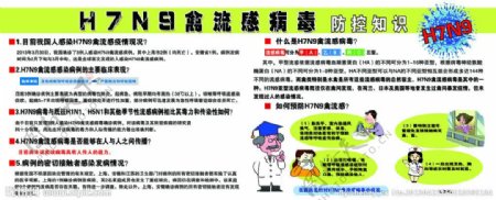 H7N9禽流感防控知识展板图片