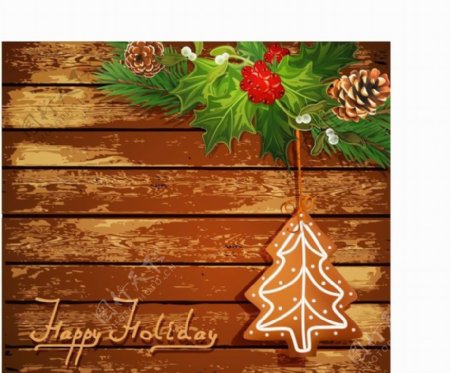 木纹圣诞背景图片