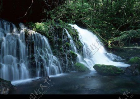 高清风景照清溪自然38瀑布图片