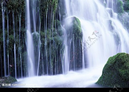 高清风景照清溪自然31瀑布图片