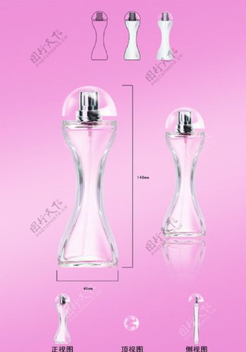 香水玻璃包装设计图片