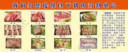 猪肉分割单品图片