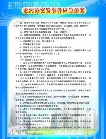 水污染突发事件应急预案图片