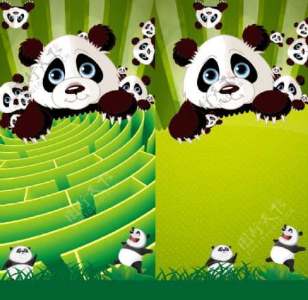 熊猫迷宫活动物料图片