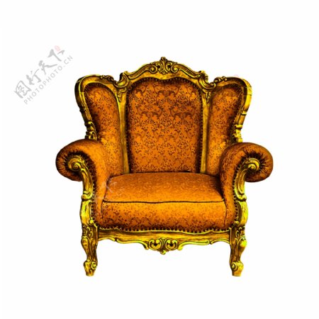 黄金色座椅图片