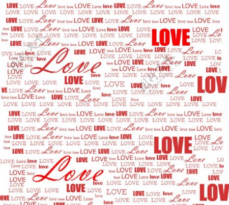 love字体矢量背景图片
