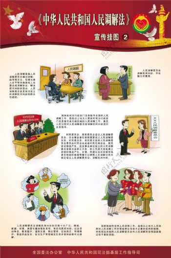 中华人民共和国调解法宣传画图片