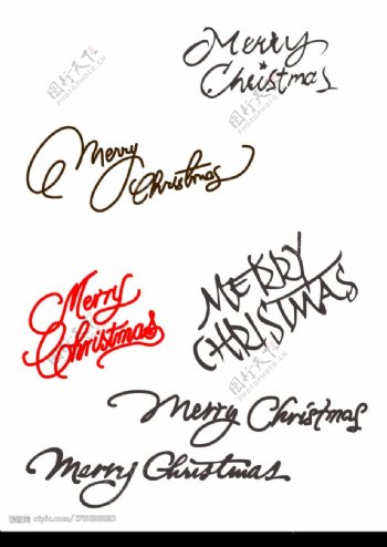 圣诞快乐字体图片