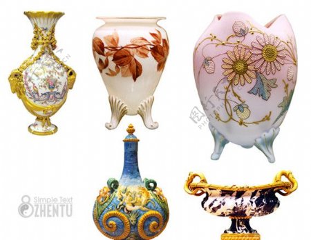 欧式古典陶瓷瓶图片