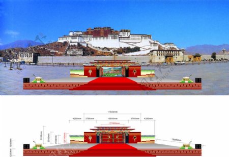 西藏舞台演出效果图图片