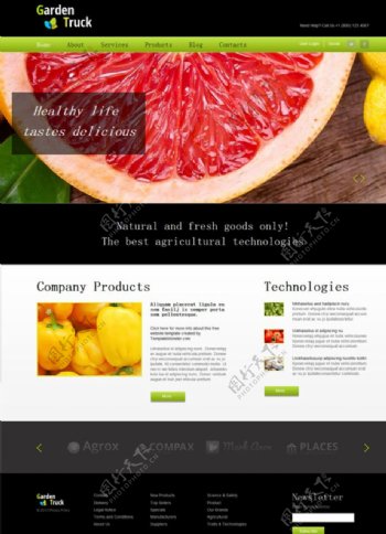果园种植场网站模板图片