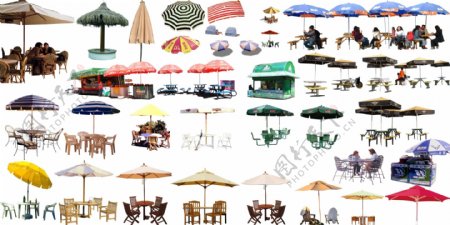 太阳伞设计素材图片