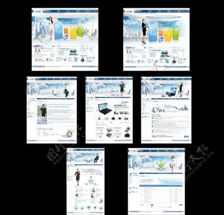 蓝色科技企业网站图片