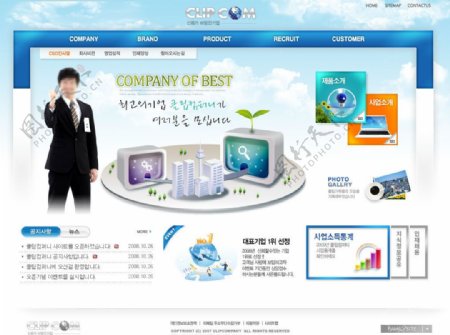 韩国企业网页模板图片