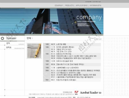 韩国药店网站模板图片
