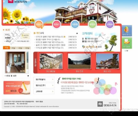 精品乡村旅游景区网站韩国模板6PSD图片