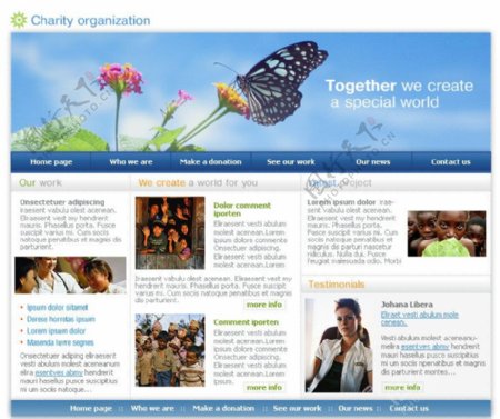 欧美儿童网站模板图片