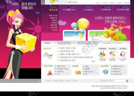 韩国女性类网页模板图片