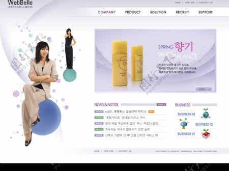 最新韩国原版网页模板9图片