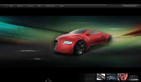 超酷汽车网页设计图片