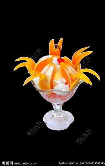 香橙冰淇淋图片