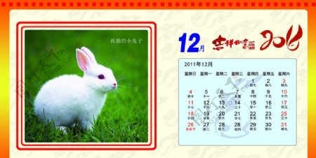 2011台历兔子日历吉祥如意图片
