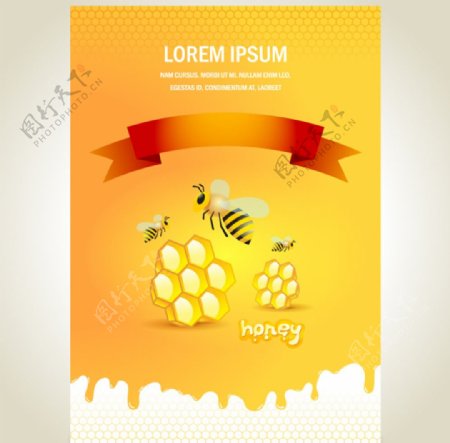 蜂蜜海报设计图片