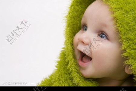 可爱绿色宝宝图片