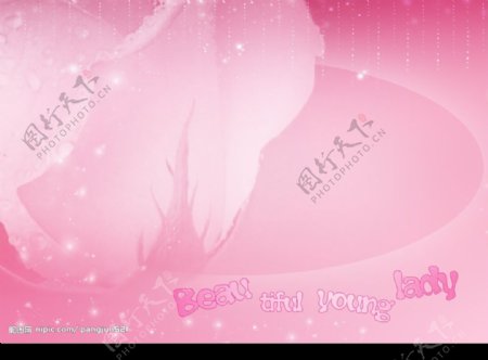 梦幻花纹粉色相册模版图片