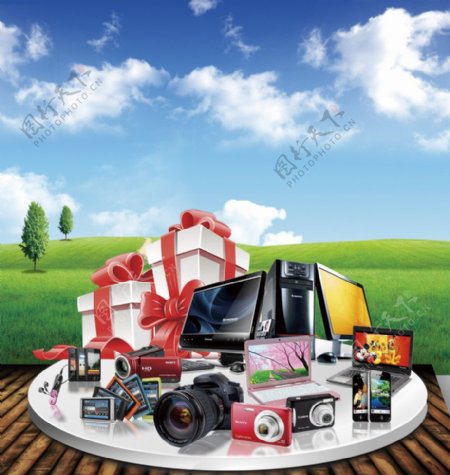 电子产品海报图片