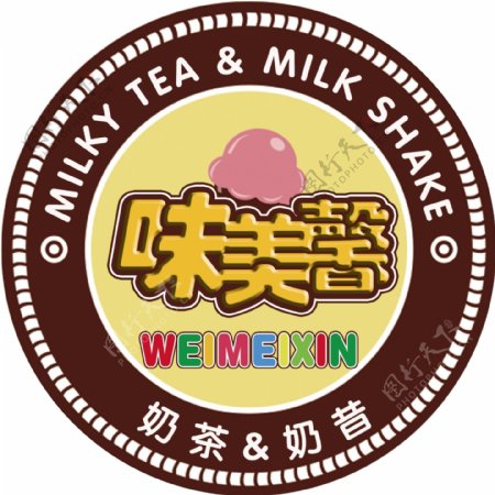 味美馨奶茶标志图片