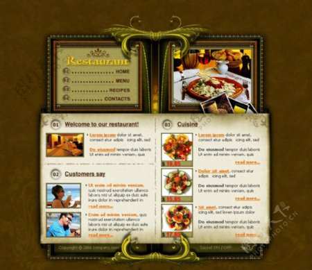 美食餐厅网页模版古典欧洲古典欧洲风情西餐厅宾馆图片