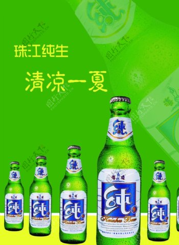 啤酒海报珠江纯生图片