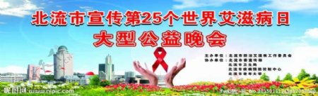 北流市宣传第25个世界艾滋病日图片