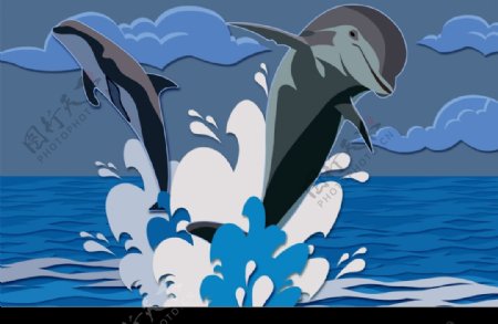 海豚分层PSD图片