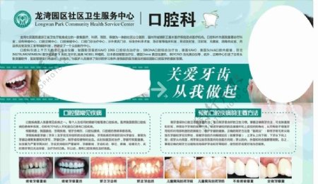 牙科展板海报图片