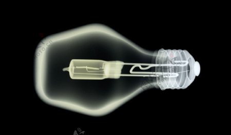 电灯泡的X光透视图片
