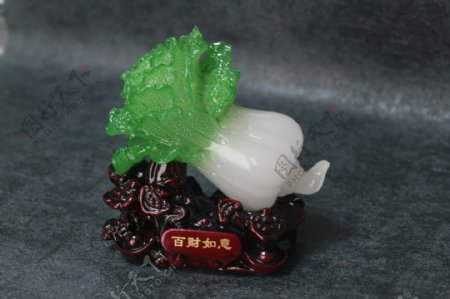 翡翠白菜玉石雕刻