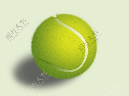 手绘拟物化超仿真网球