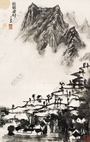 中国画李可染画家