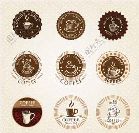 复古优质咖啡标签