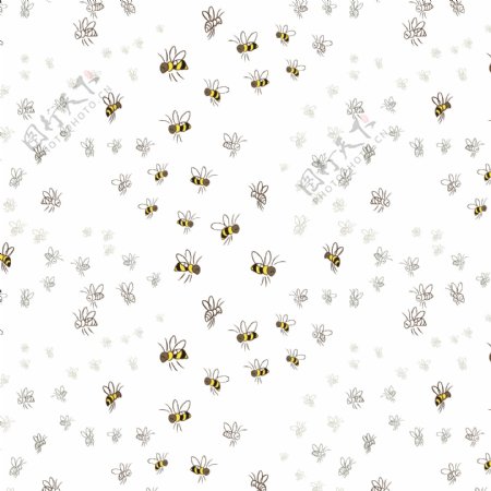 蜜蜂印花图