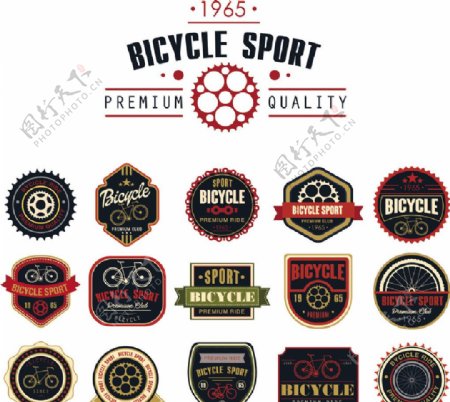 自行车标签体育标签运动