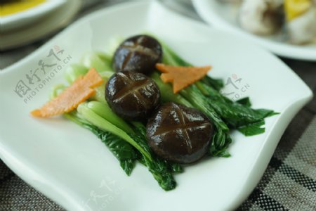 月子餐香菇油菜